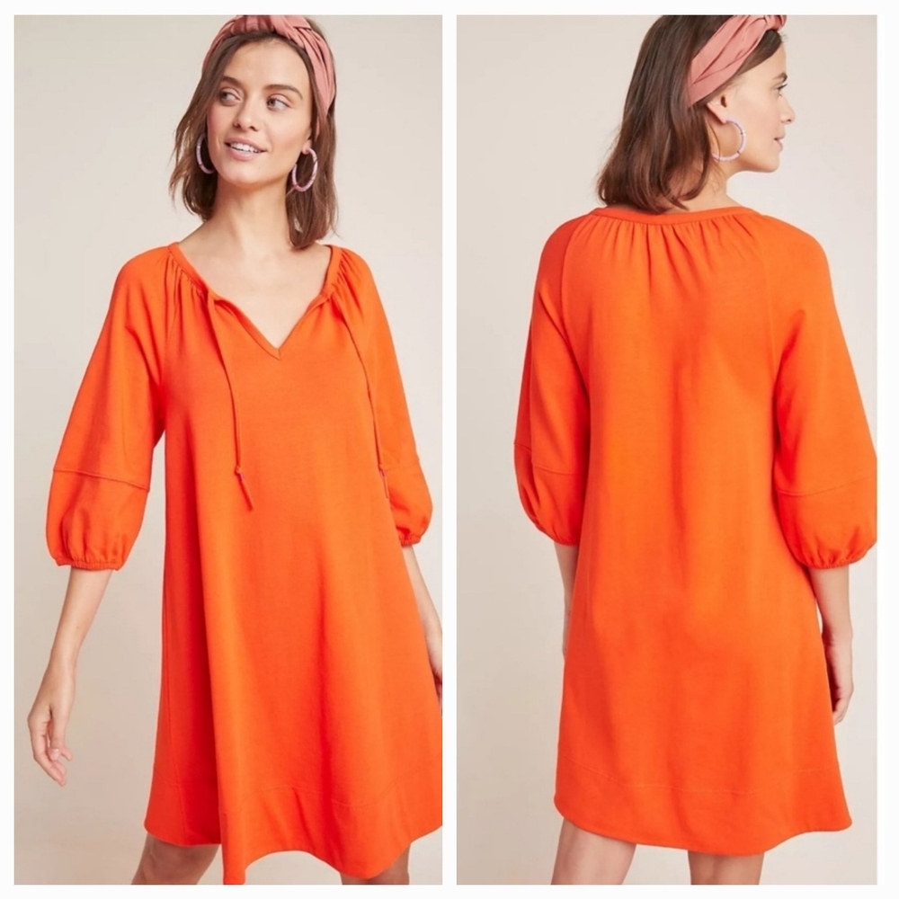 Anthropologie Anais Orange Tunic Dress! Size XL.